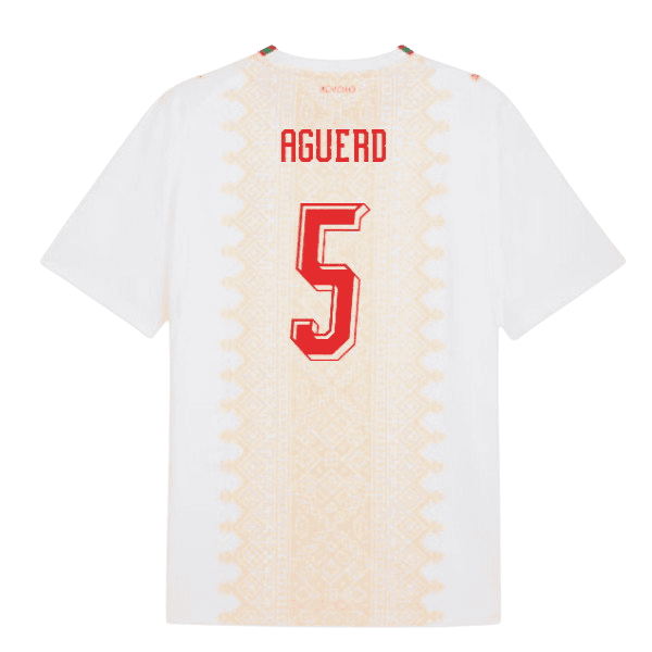 Morocco AGUERD #5 Away World Cup 2026 Jersey White Men's