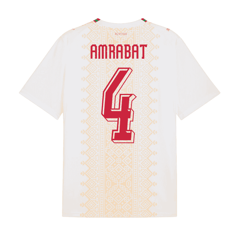 Morocco AMRABAT #4 Away World Cup 2026 Jersey White Men's