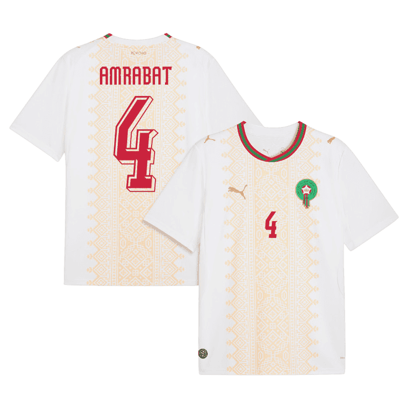 Morocco AMRABAT #4 Away World Cup 2026 Jersey White Men's