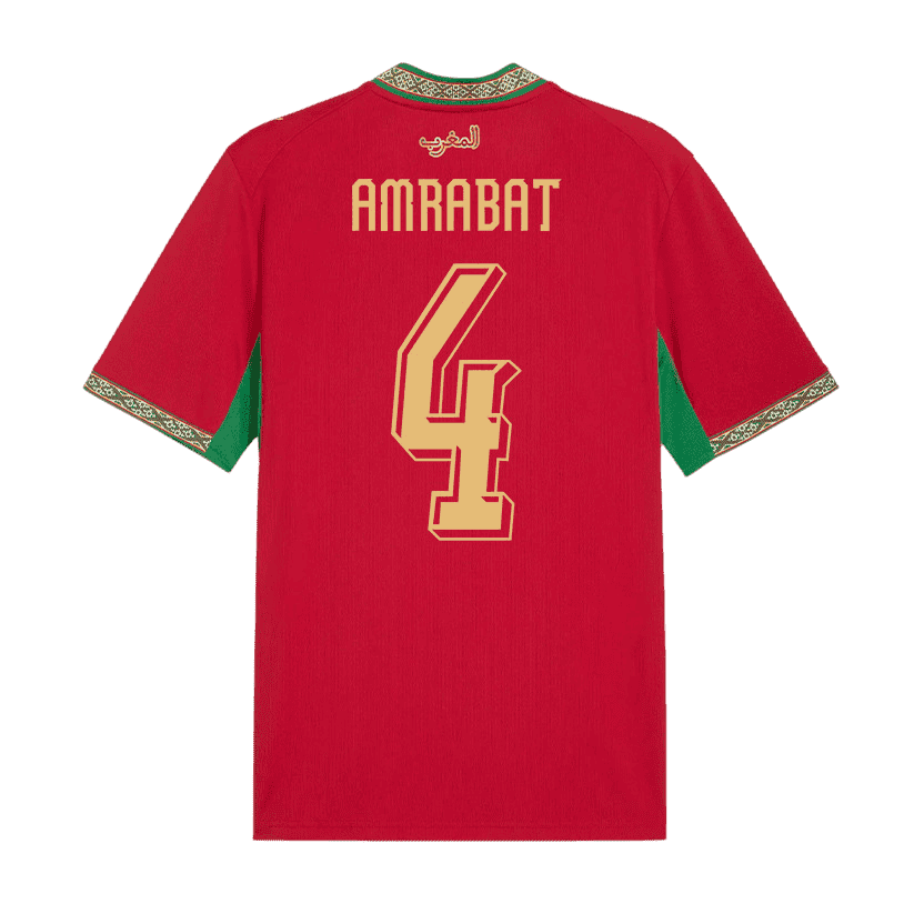 Morocco AMRABAT #4 Home World Cup 2026 Jersey Red Men's