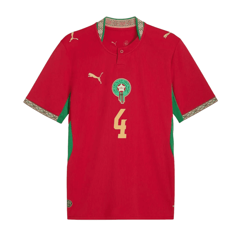 Morocco AMRABAT #4 Home World Cup 2026 Jersey Red Men's