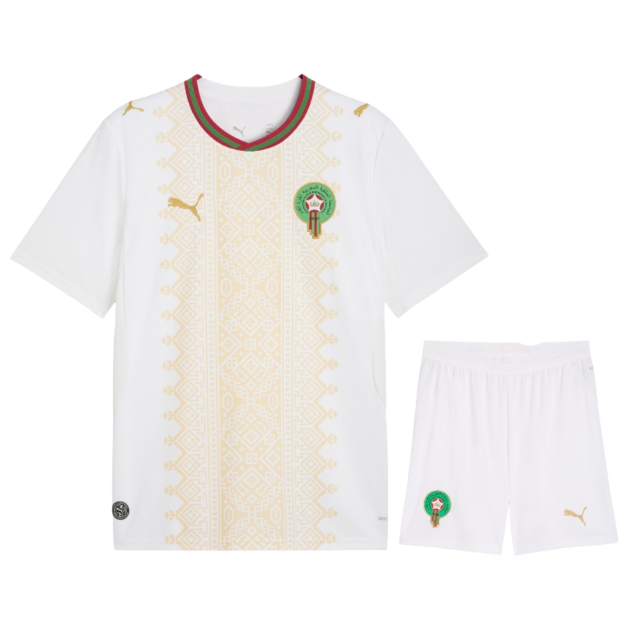 Morocco Away World Cup 2026 Kit White Kids