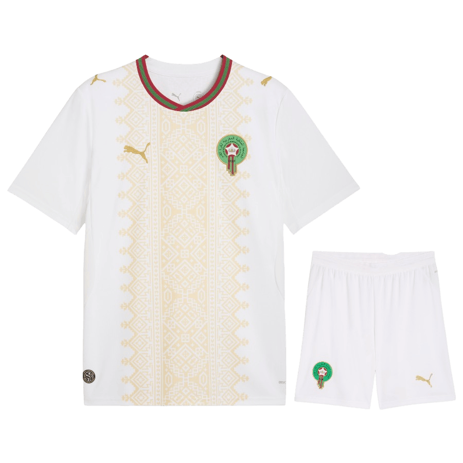 Morocco Away World Cup 2026 Kit White Kids