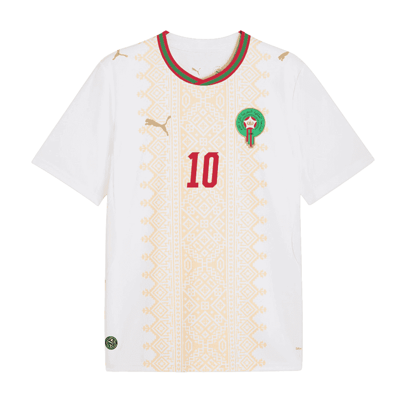 Morocco BRAHIM DIAZ #10 Away World Cup 2026 Jersey White Men's