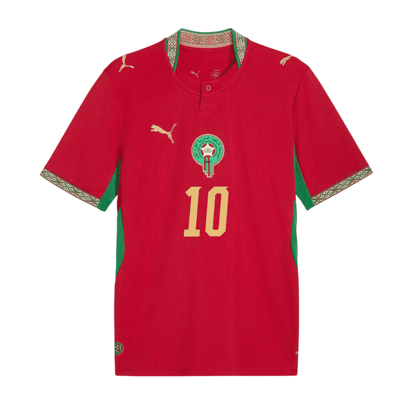 Morocco BRAHIM DIAZ #10 Home World Cup 2026 Jersey Red Men's