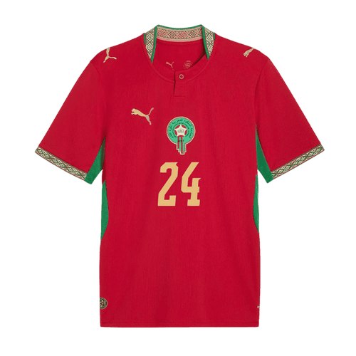 Morocco EL AYNAOUI #24 Home World Cup 2026 Jersey Red Men's