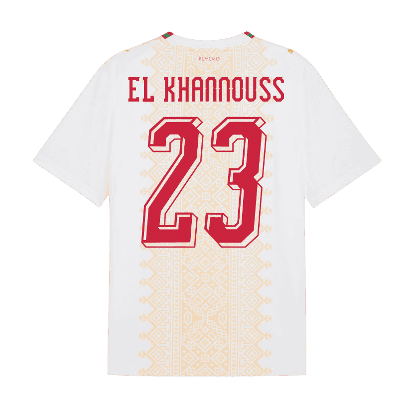 Morocco EL KHANNOUSS #23 Away World Cup 2026 Jersey White Men's