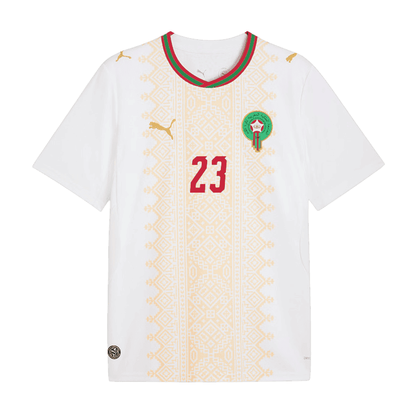 Morocco EL KHANNOUSS #23 Away World Cup 2026 Jersey White Men's