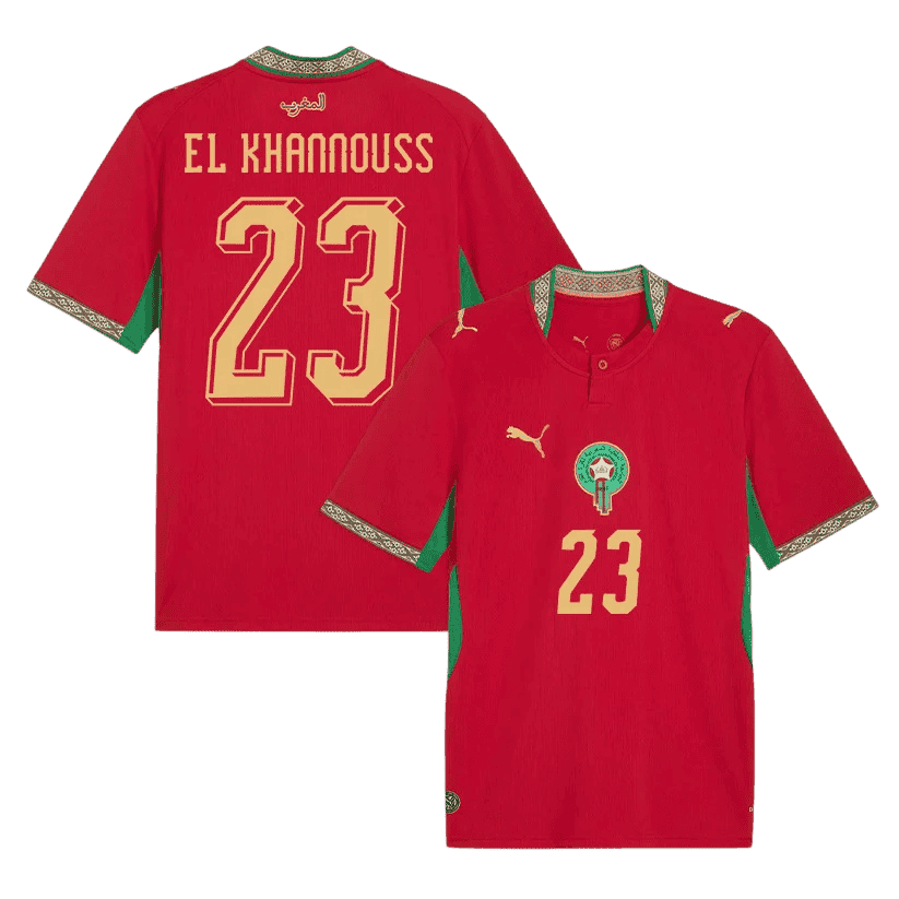 Morocco EL KHANNOUSS #23 Home World Cup 2026 Jersey Red Men's