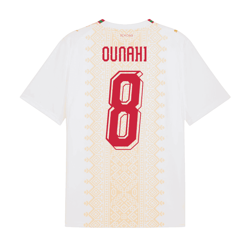 Morocco OUNAHI #8 Away World Cup 2026 Jersey White Men's