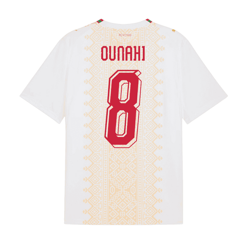 Morocco OUNAHI #8 Away World Cup 2026 Jersey White Men's