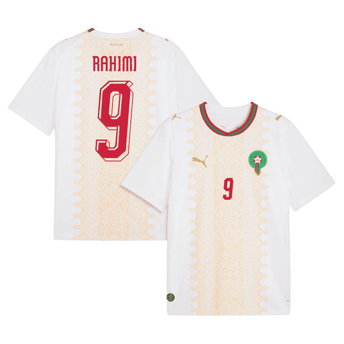 Morocco RAHIMI #9 Away World Cup 2026 Jersey White Men's