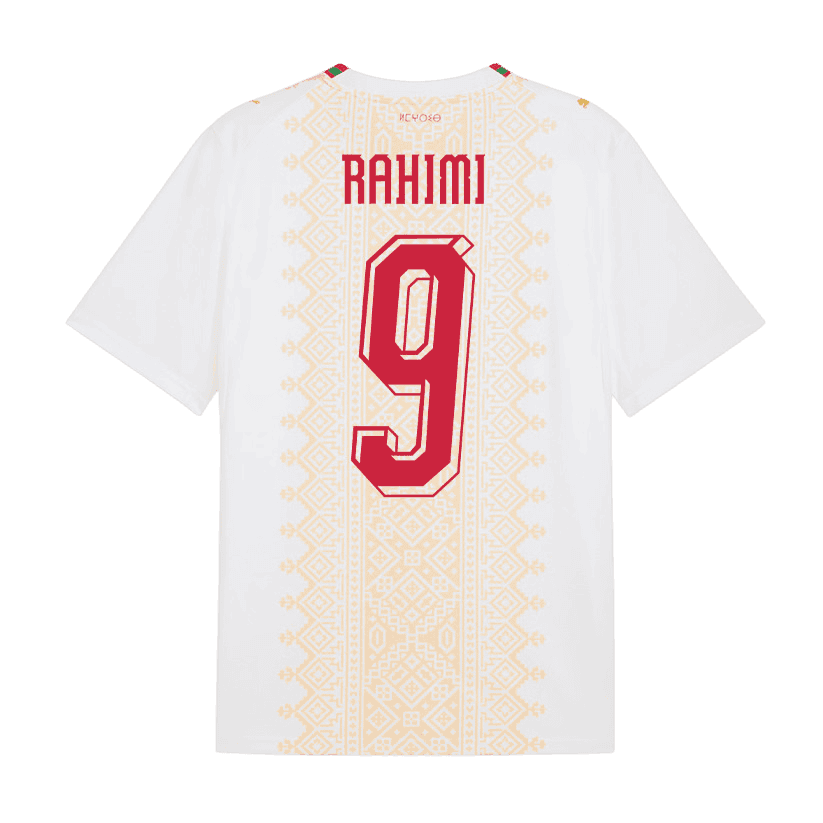 Morocco RAHIMI #9 Away World Cup 2026 Jersey White Men's