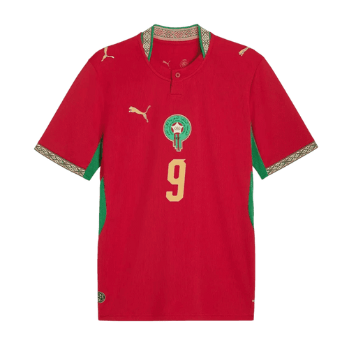 Morocco RAHIMI #9 Home World Cup 2026 Jersey Red Men's