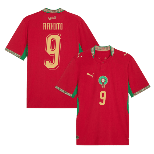 Morocco RAHIMI #9 Home World Cup 2026 Jersey Red Men's