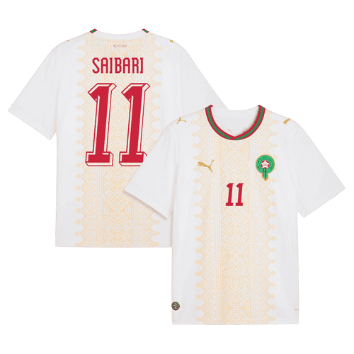 Morocco SAIBARI #11 Away World Cup 2026 Jersey White Men's