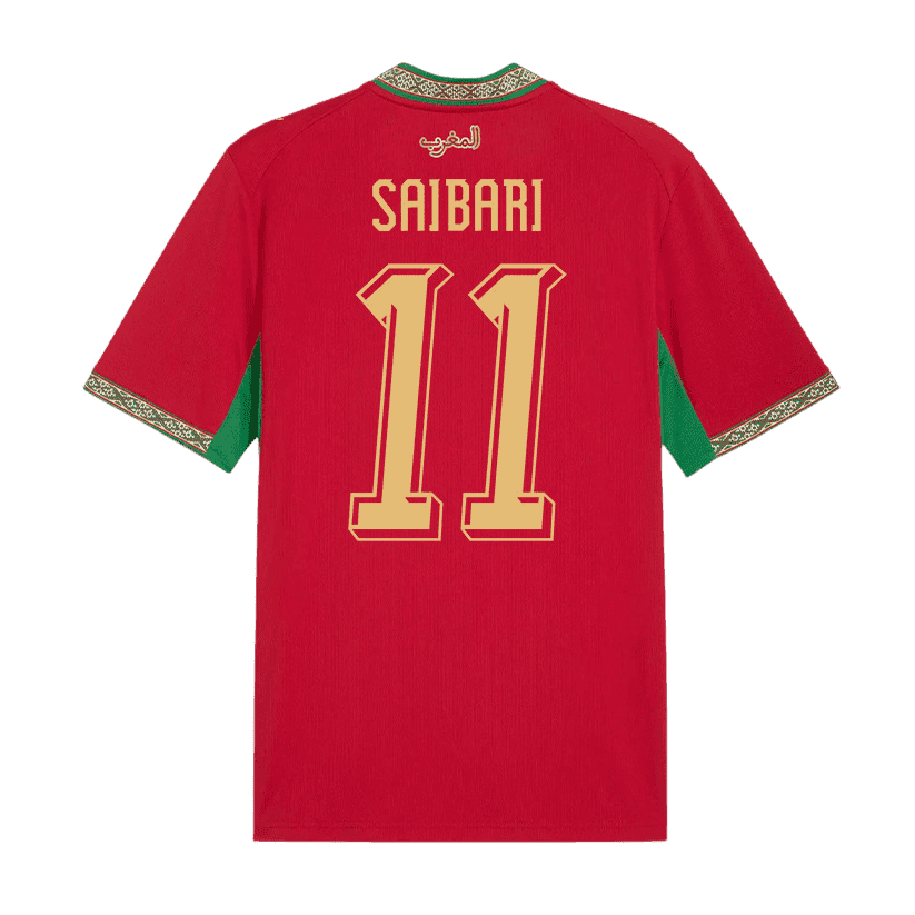 Morocco SAIBARI #11 Home World Cup 2026 Jersey Red Men's