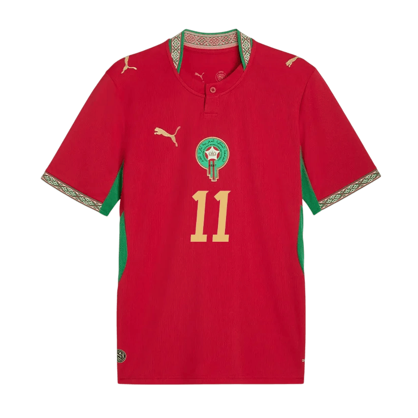 Morocco SAIBARI #11 Home World Cup 2026 Jersey Red Men's