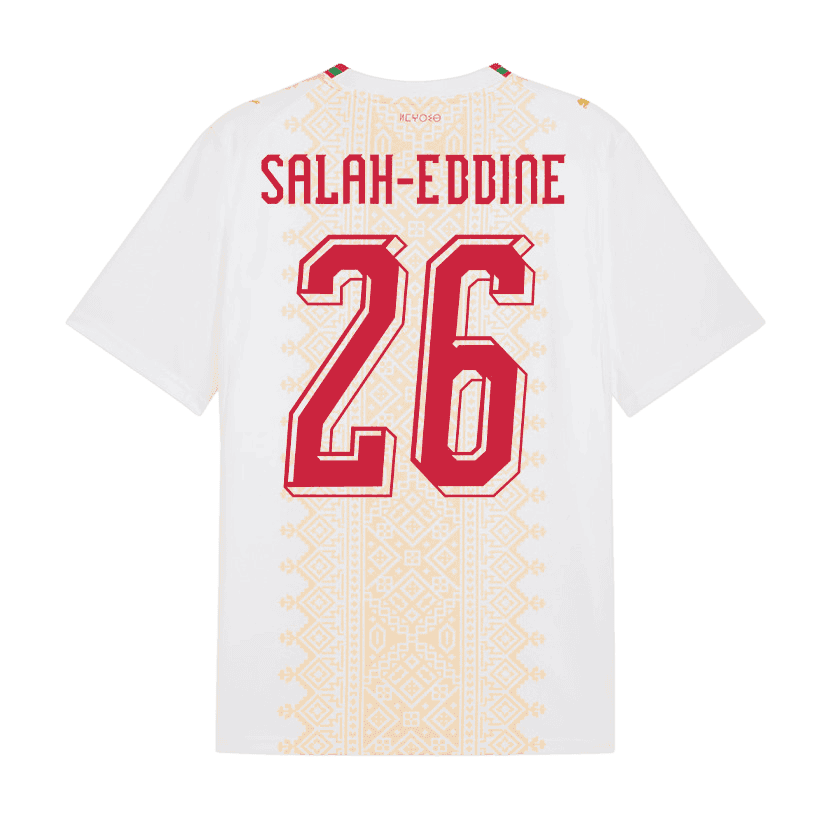 Morocco SALAH-EDDINE #26 Away World Cup 2026 Jersey White Men's