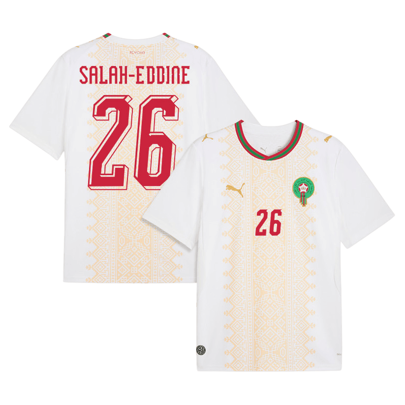 Morocco SALAH-EDDINE #26 Away World Cup 2026 Jersey White Men's