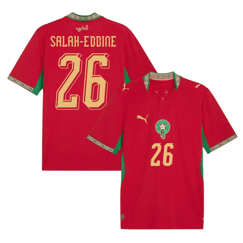 Morocco SALAH-EDDINE #26 Home World Cup 2026 Jersey Red Men's