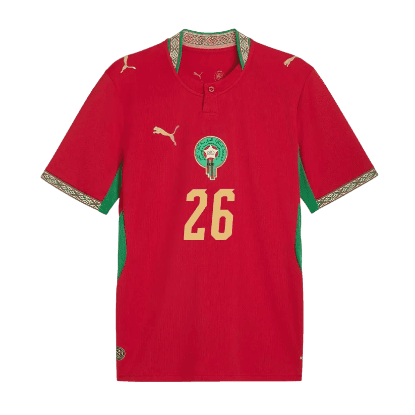 Morocco SALAH-EDDINE #26 Home World Cup 2026 Jersey Red Men's