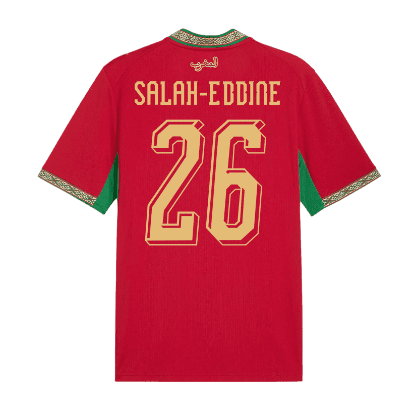 Morocco SALAH-EDDINE #26 Home World Cup 2026 Jersey Red Men's