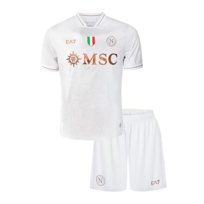 Napoli Away 2025/26 Kit White Kids