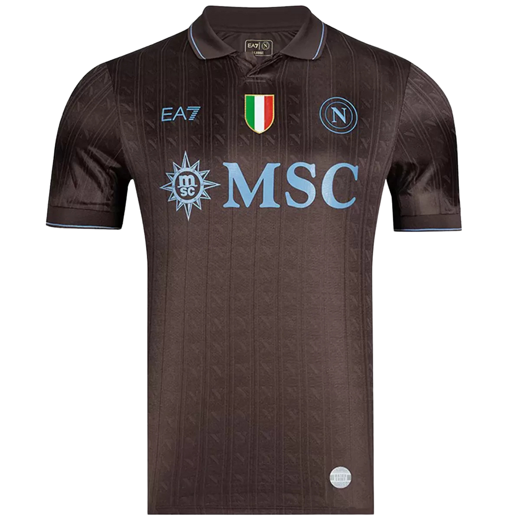 Napoli Third 2025/26 Jersey Player's Version Black Men's