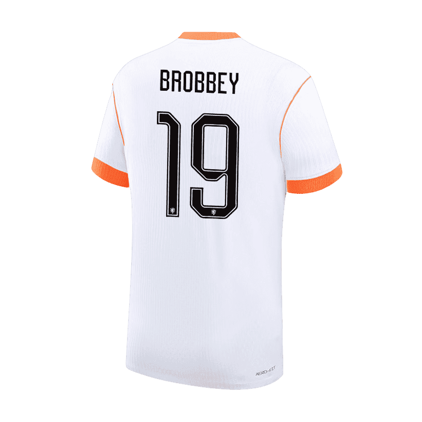 Netherlands BROBBEY #19 Away World Cup 2026 Jersey White Men's