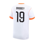 Netherlands BROBBEY #19 Away World Cup 2026 Jersey White Men's