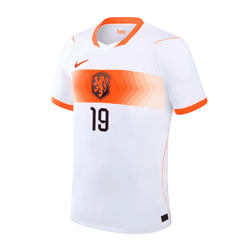 Netherlands BROBBEY #19 Away World Cup 2026 Jersey White Men's
