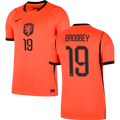 Netherlands BROBBEY #19 Home World Cup 2026 Jersey Orange Men's