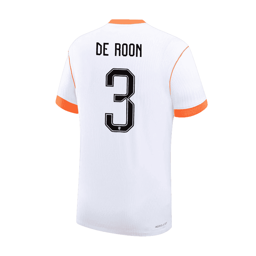 Netherlands DE ROON #3 Away World Cup 2026 Jersey White Men's
