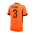 Netherlands DE ROON #3 Home World Cup 2026 Jersey Orange Men's