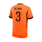 Netherlands DE ROON #3 Home World Cup 2026 Jersey Orange Men's