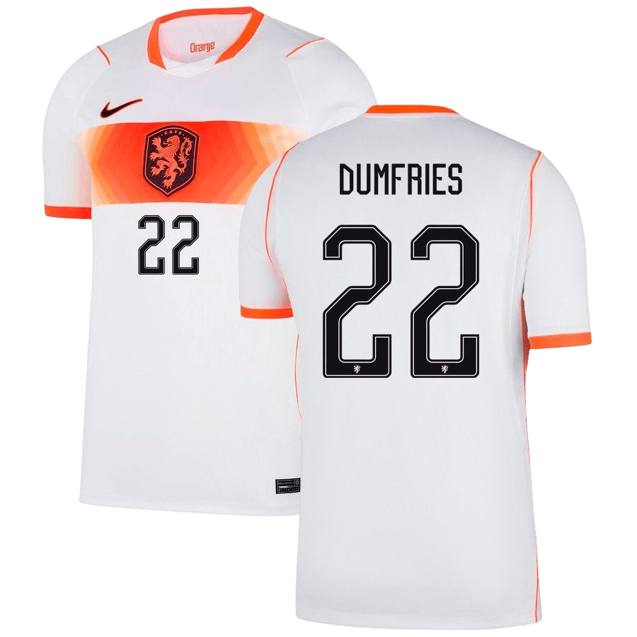Netherlands DUMFRIES #22 Away World Cup 2026 Jersey White Men's