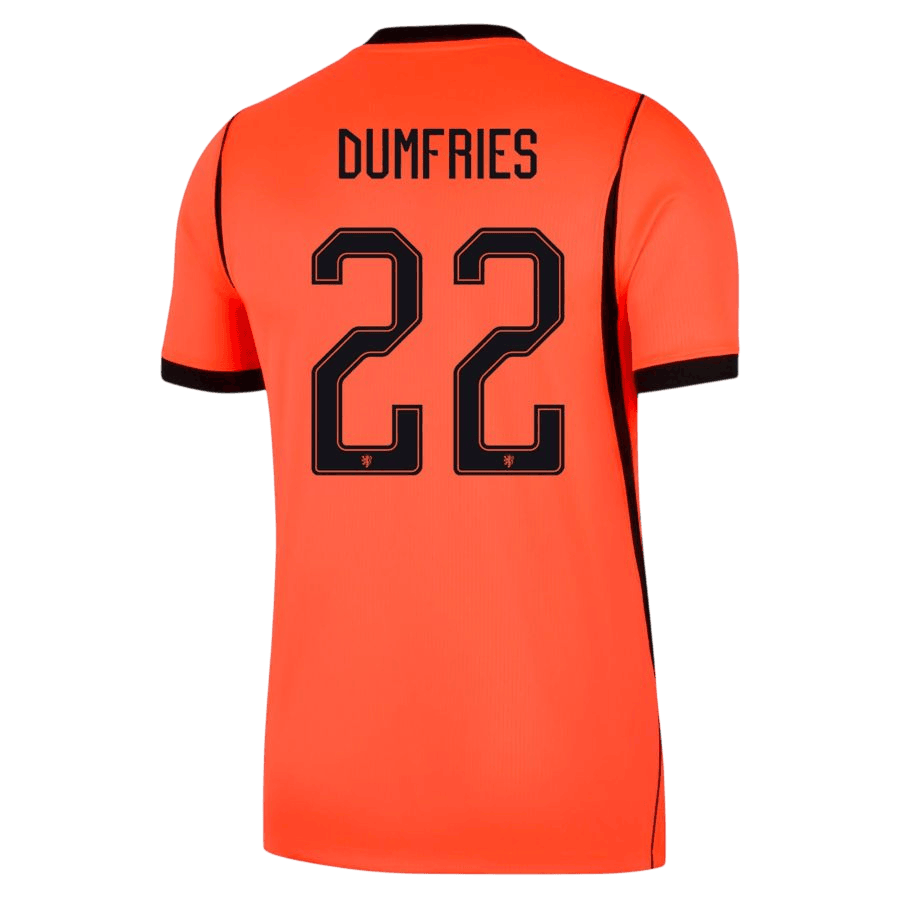 Netherlands DUMFRIES #22 Home World Cup 2026 Jersey Orange Men's