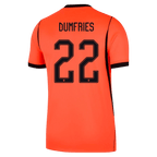 Netherlands DUMFRIES #22 Home World Cup 2026 Jersey Orange Men's