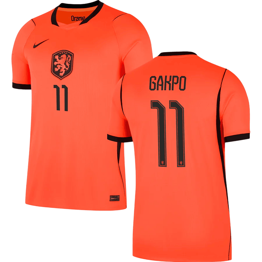Netherlands GAKPO #11 Home World Cup 2026 Jersey Orange Men's