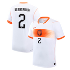 Netherlands GEERTRUIDA #2 Away World Cup 2026 Jersey White Men's