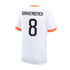 Netherlands GRAVENBERCH #8 Away World Cup 2026 Jersey White Men's
