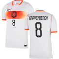 Netherlands GRAVENBERCH #8 Away World Cup 2026 Jersey White Men's