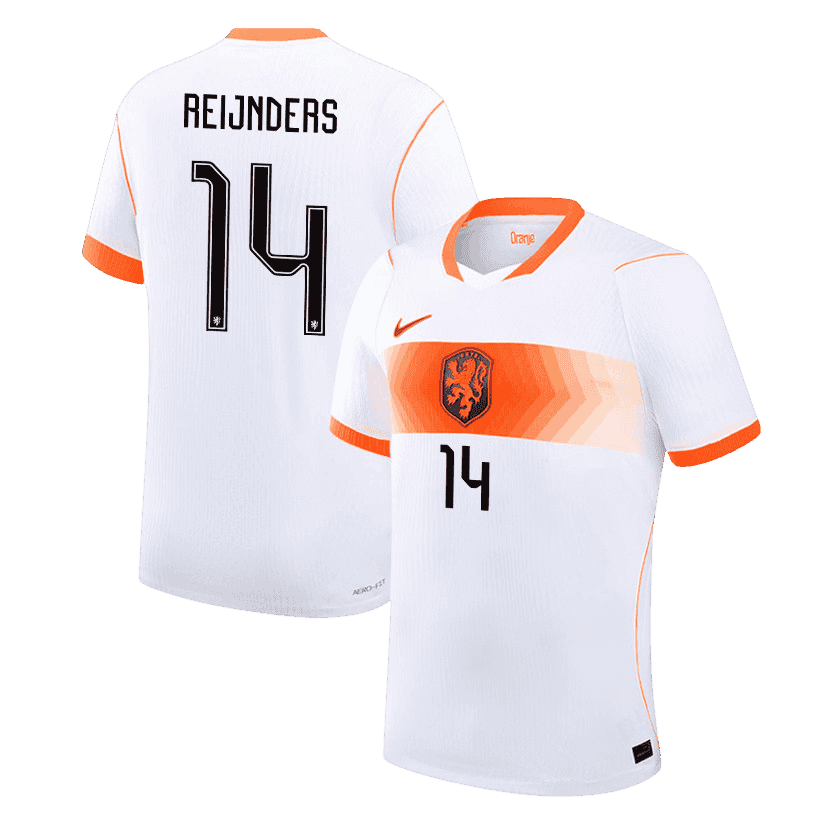 Netherlands REIJNDERS #14 Away World Cup 2026 Jersey White Men's