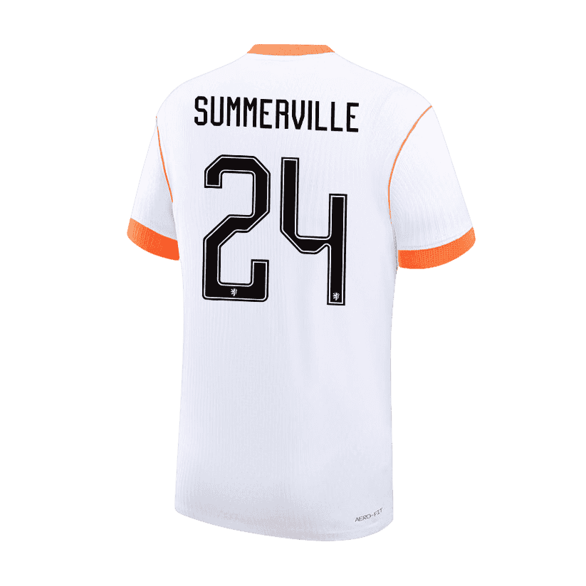 Netherlands SUMMERVILLE #24 Away World Cup 2026 Jersey White Men's