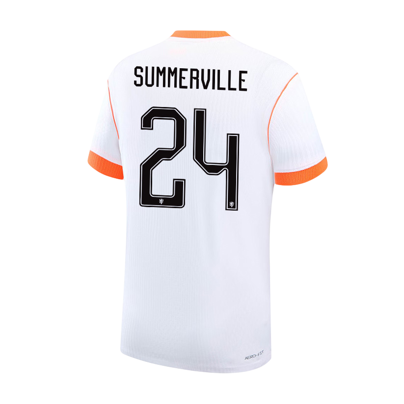 Netherlands SUMMERVILLE #24 Away World Cup 2026 Jersey White Men's