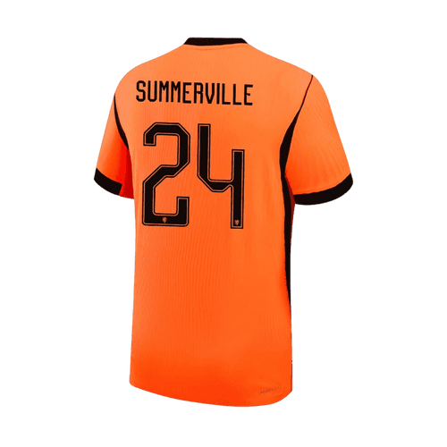 Netherlands SUMMERVILLE #24 Home World Cup 2026 Jersey Orange Men's