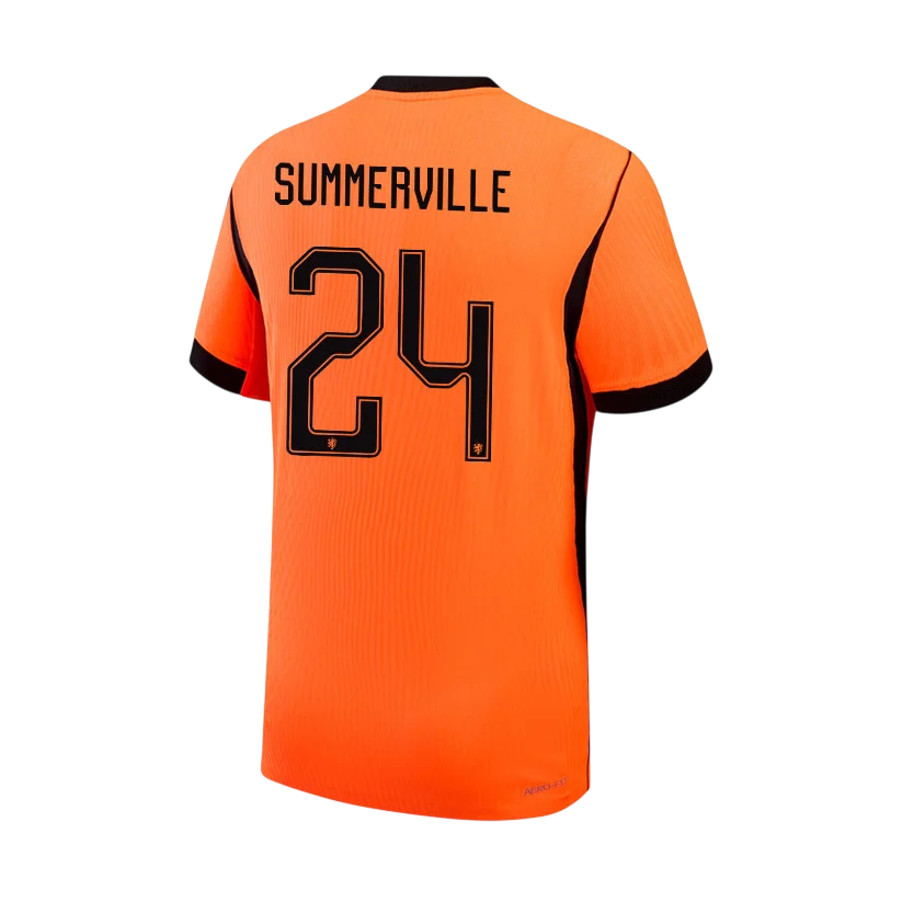 Netherlands SUMMERVILLE #24 Home World Cup 2026 Jersey Orange Men's