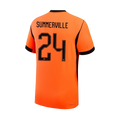 Netherlands SUMMERVILLE #24 Home World Cup 2026 Jersey Orange Men's