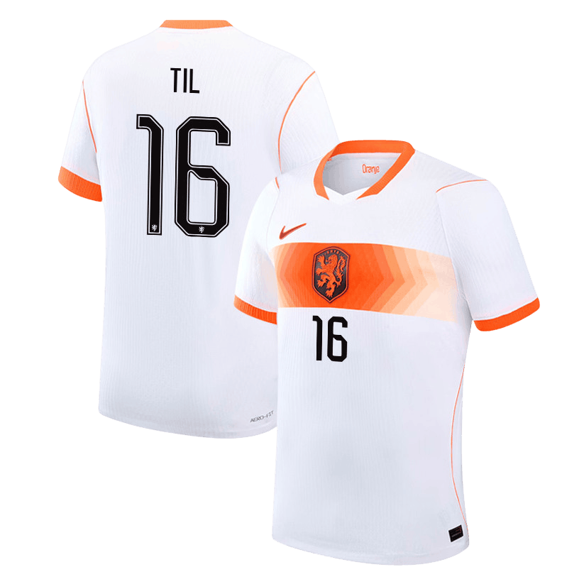 Netherlands TIL #16 Away World Cup 2026 Jersey White Men's